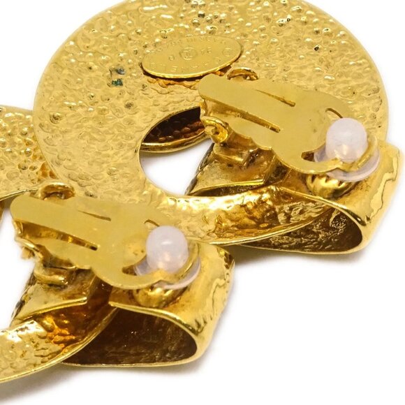 Chanel Dangle Earrings Clip-On Gold 94P 124089 - Picture 3 of 4